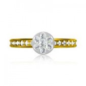 Designer Ring with Certified Diamonds in 18k Gold - LRA10102W